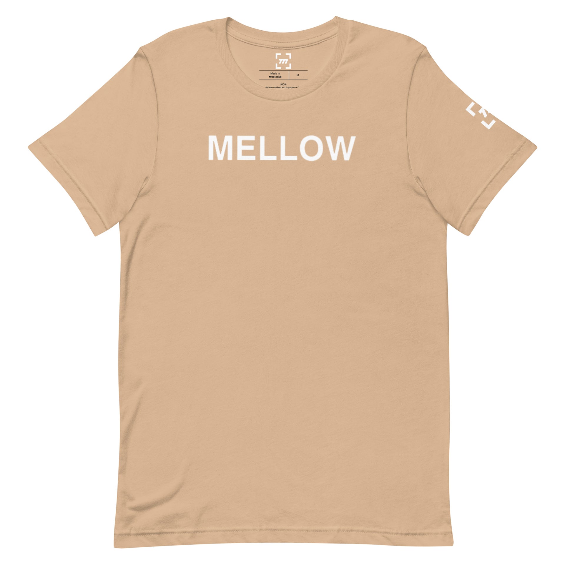 White Mellow Font Graphic T-Shirt